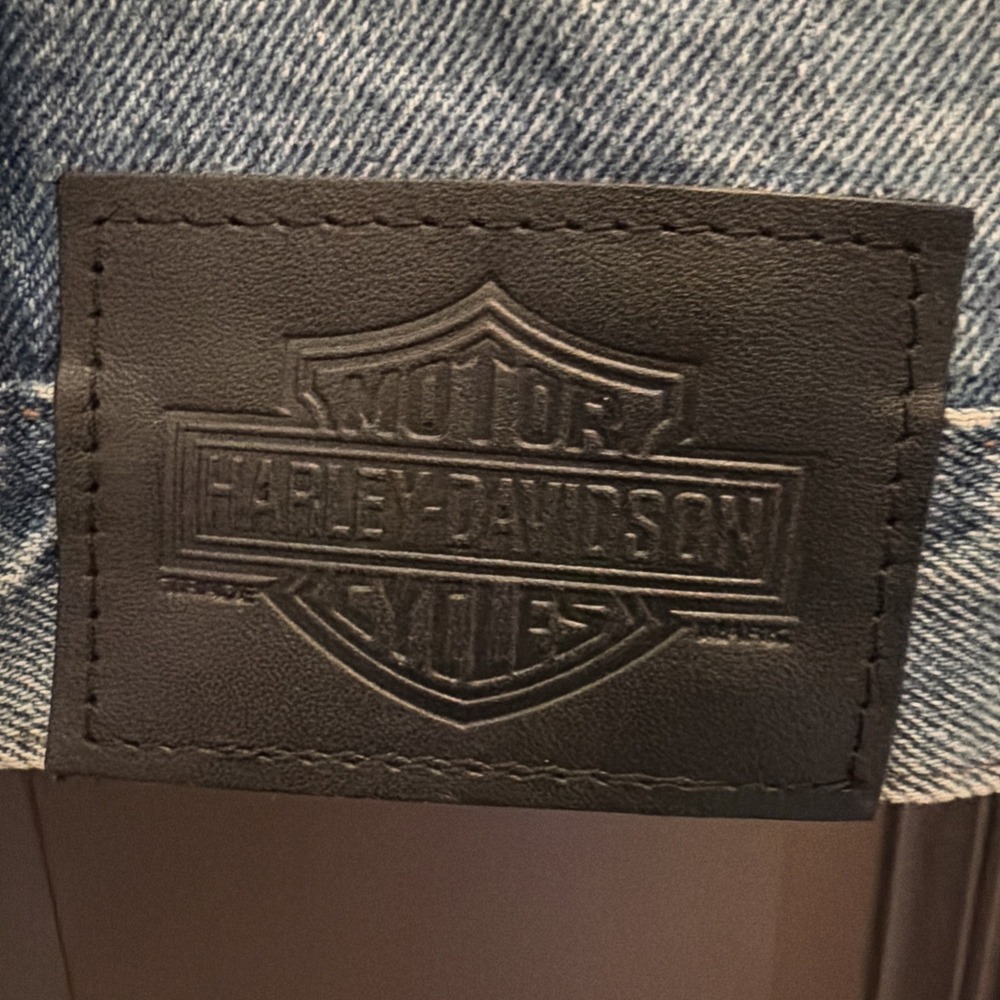 VTG  An American Legend Harley Davidson Denim Sleeveless Jean Vest 3XL XXXL - Picture 8 of 13